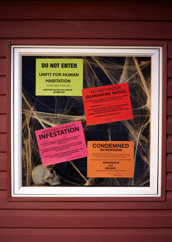 Condemned Signs - 4 Pack