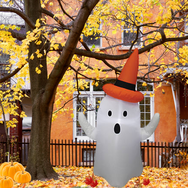 48" Blow Up LED  Inflatable Ghost Outdoor Halloween Yard Decoration 4 Ft