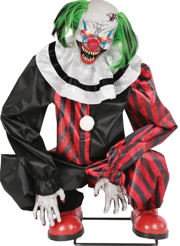 Animated Crouching Clown In Red Prop