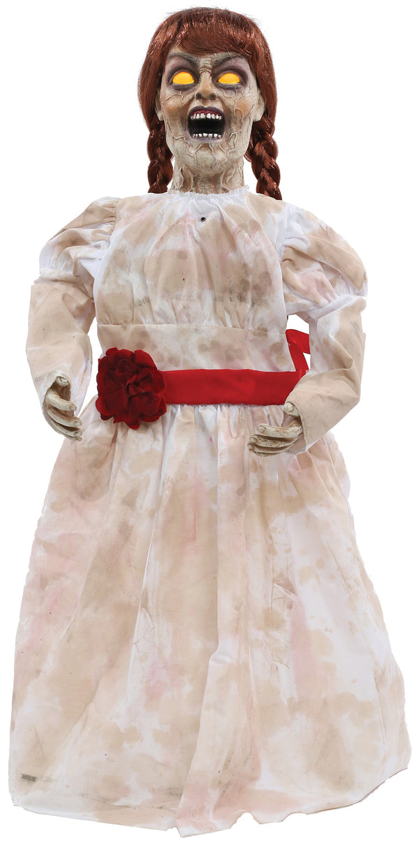 Grim Girl Standing Animated Talking Doll Red Hair 32 Inches