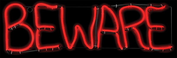 Short Circuit Beware Light Glow Neon Sign