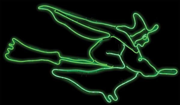Flying Witch Light Glo Vintage Sign