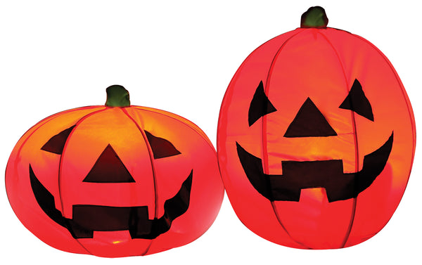 Pumpkin Set 2 In A Bag Lighted LED Jack O Lantern Decor