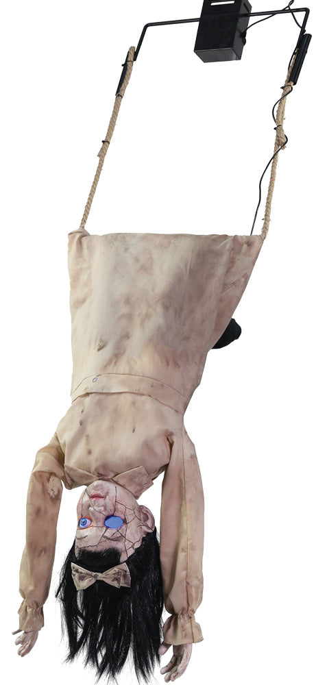 Swinging Head First Animated Scary Doll Prop