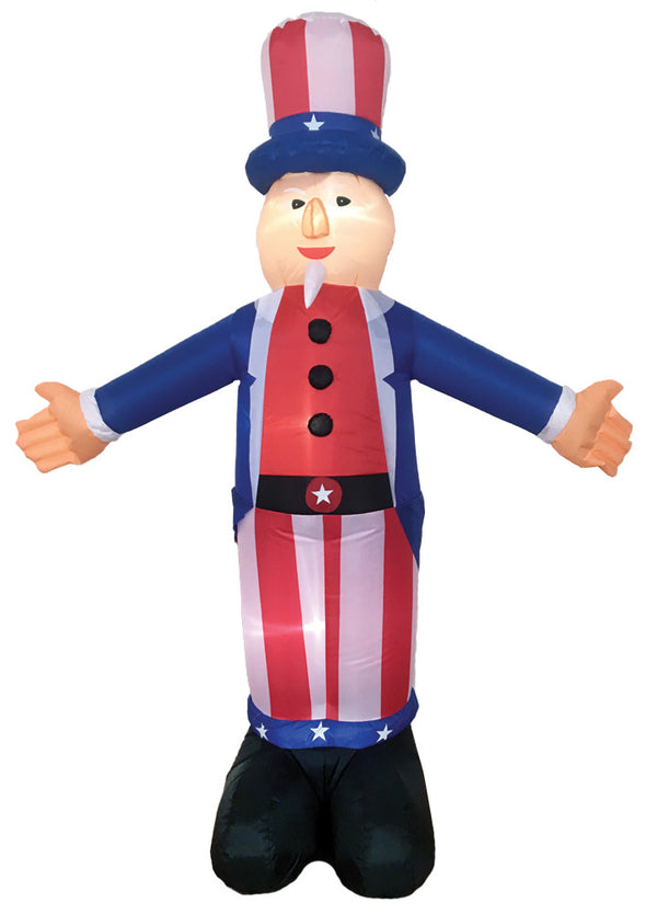 Inflatable Uncle Sam 6Ft USA Decoration LED Independence Day Prop