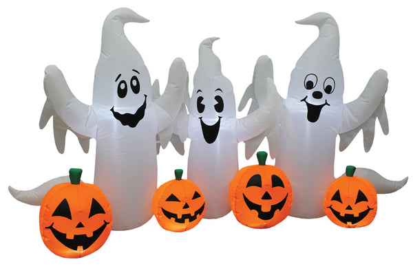 Ghosts & Pumpkins 8 Ft Wide Inflatable Decor
