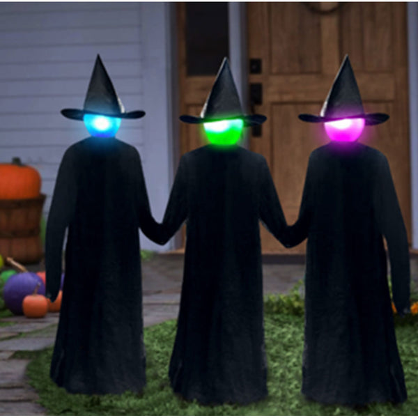 3 Witty Witches light up Prop