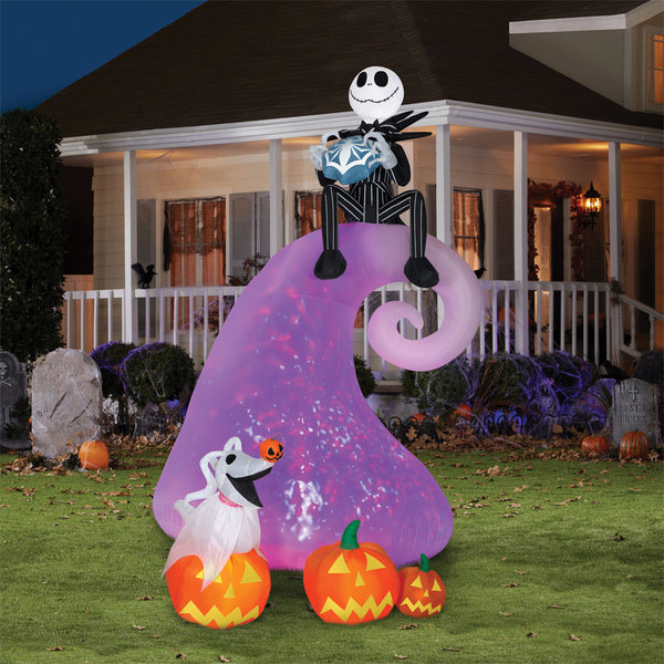 9ft Airblown Nightmare Before Christmas Scene with Kaleidoscope effect