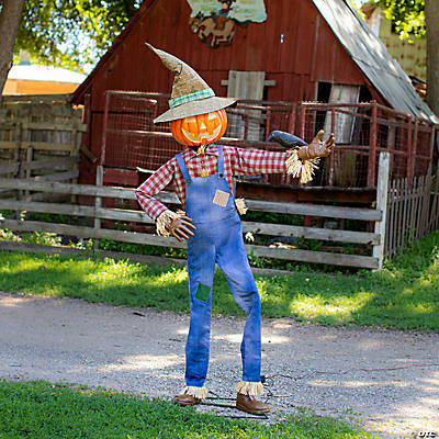 6 Ft Animated Whimsical Scarecrow Family Friendly Prop