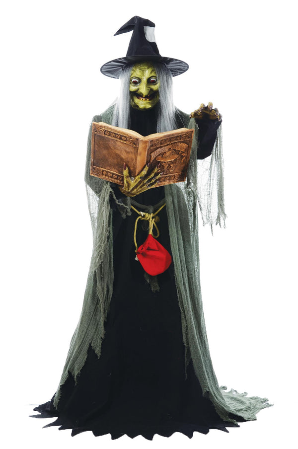 Animated Spell-Speaking LED Talking Witch Prop Decoration Life Size